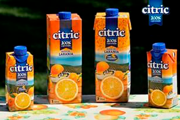 Citric lança suco de laranja espremido em caixinha