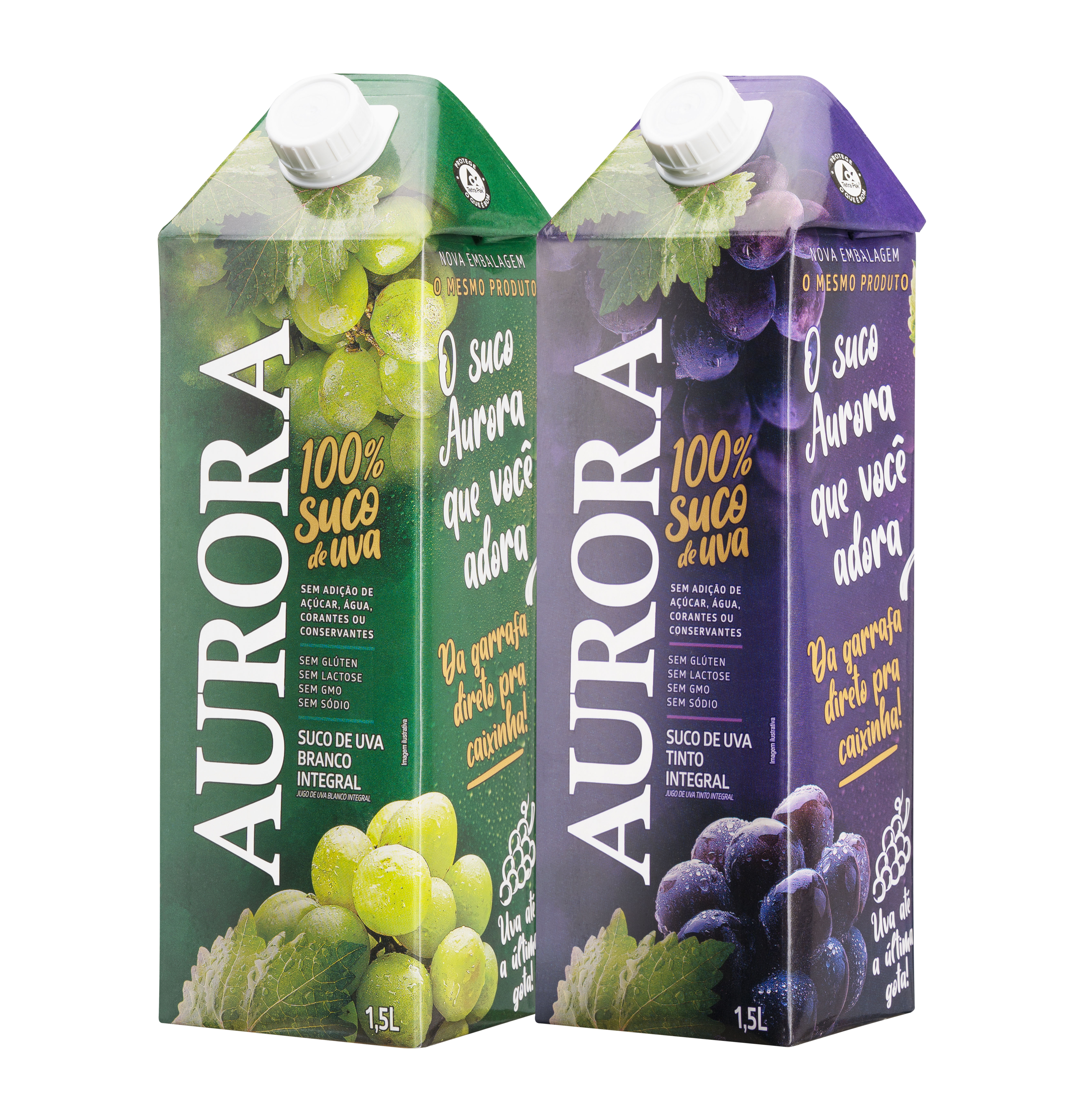 Aurora lança suco de uva integral em embalagem de 1,5 litro da Tetra Pak
